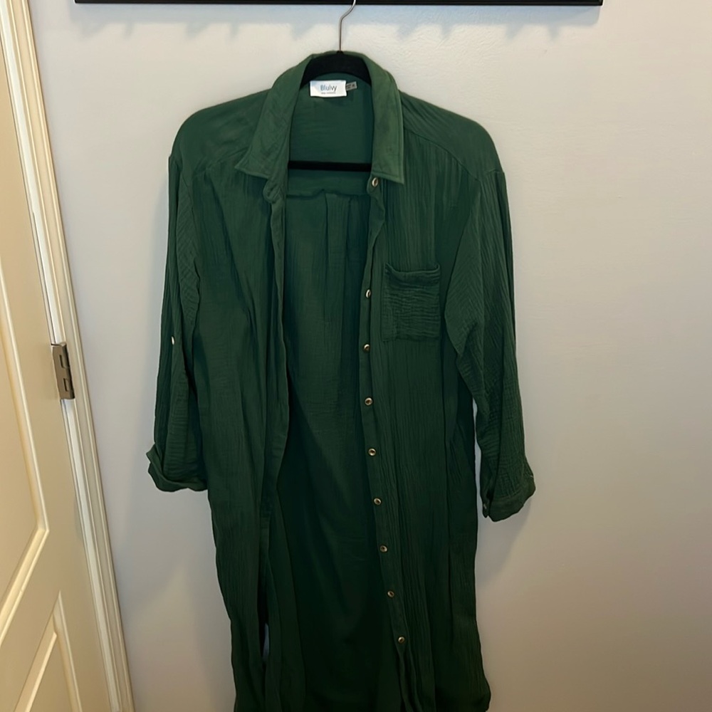 Blue Ivy super long button downn